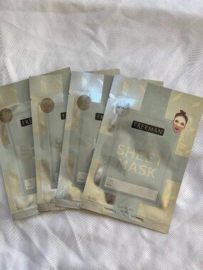 Freeman Silver T-zone Sheet Mask, Silver, Purifying, Korean, 4 Pack